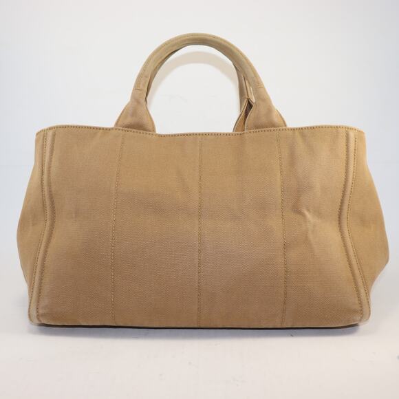 Prada Bijou Rhinestone Canapa Tote Tobacco Studded Canvas w/ Strap + Dust Bag - Picture 3 of 13